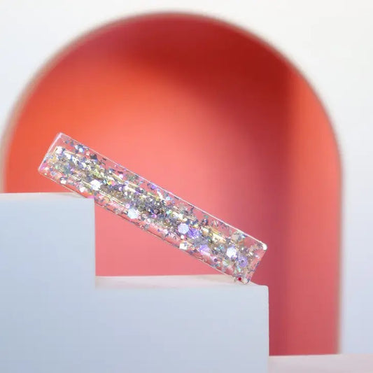 Glittersade hiusklipsi hopea tuotekuva.