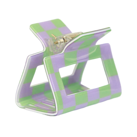 Hiusklipsi pop art lila-vihreä tuotekuva.