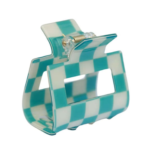 Hiusklispi pieni pop art minttu-valkoinen tuotekuva.